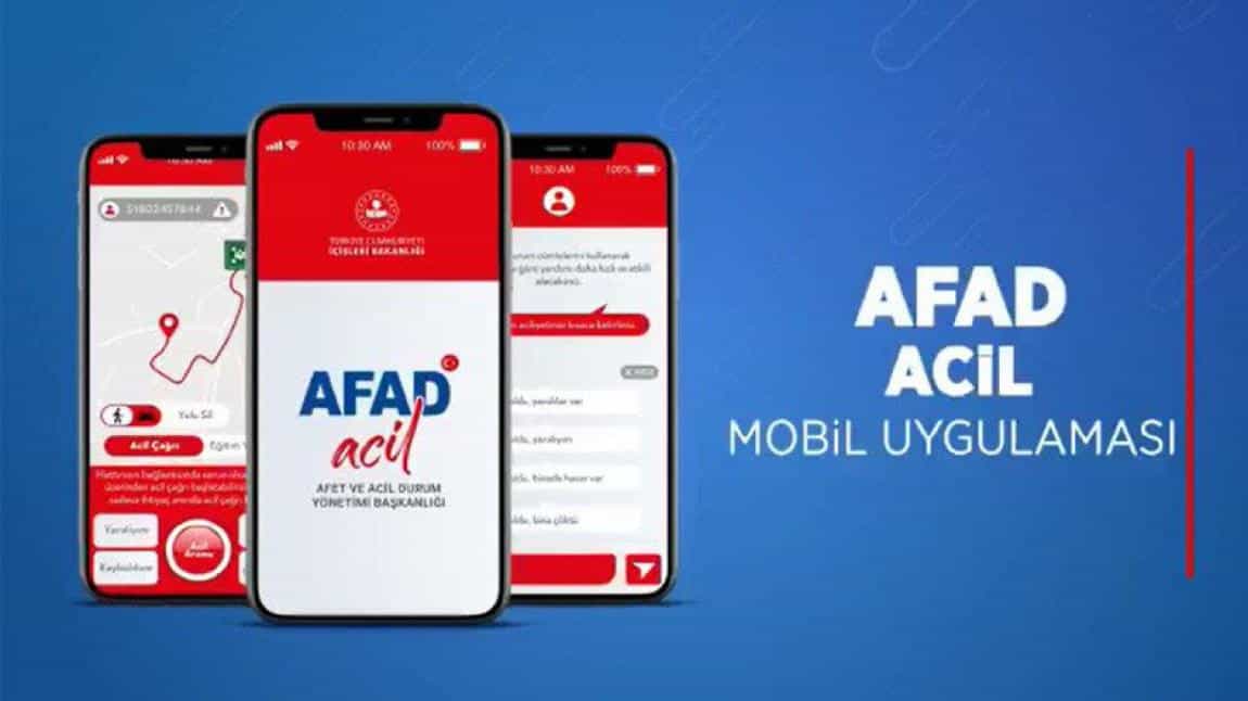 AFAD Acil Mobil Uygulaması 